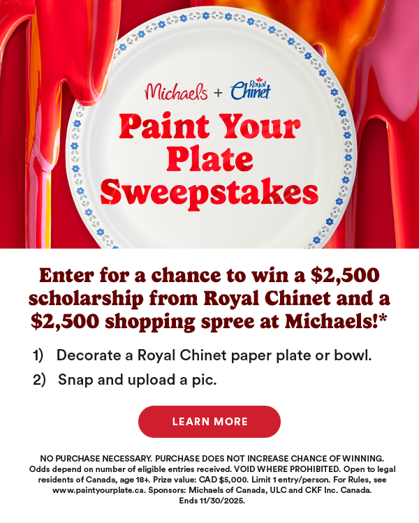 Paint Your Plate Sweepstakes